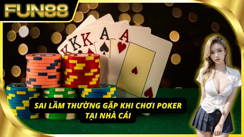 Sai lầm thường gặp khi chơi Poker tại nhà cái Fun88