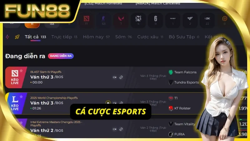 Cá cược eSports siêu hot tại thể thao Fun88